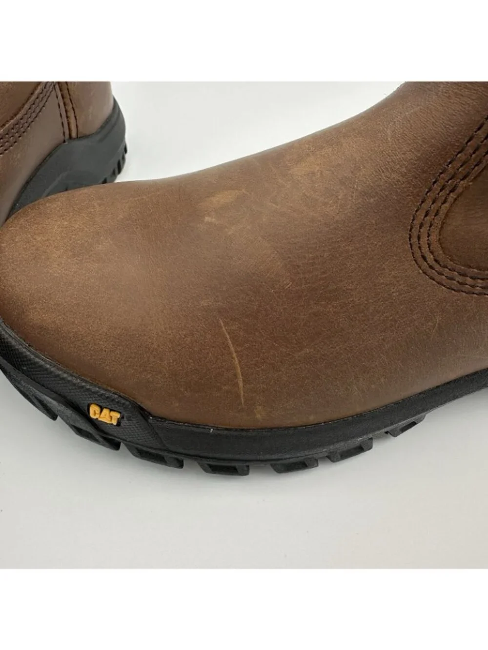 Caterpillar  Drawbar Men's Size 7.5 US Brown Leather Pull-On Work Boots F2892-18
